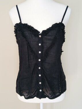 Lace Embroidered Sheer Camisole Size Small